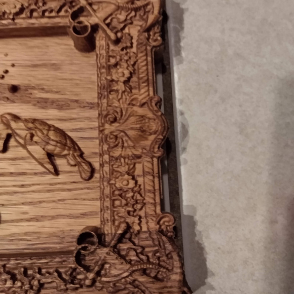 Mermaid w/ Sea turtles wood carving in OAK 12 x 8